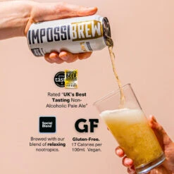 Impossibrew Enhanced Lager - Non Alcoholic Lager -Liquor Series Store 24 65f2a175 d80c 4e46 a9e2 2e11f5b931ec