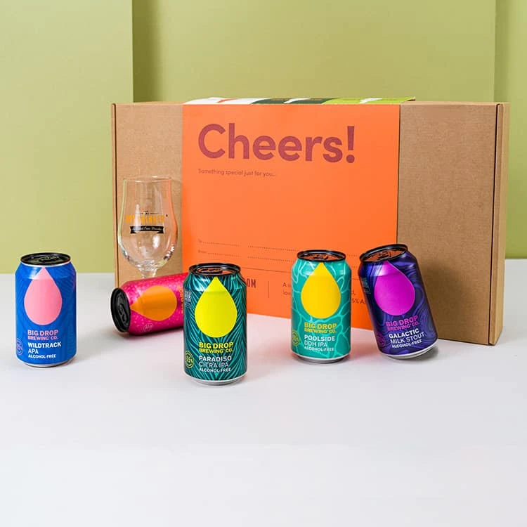 Cheers! Big Drop Low Alcohol Beer Gift Box Set + Free Dry Drinker Glass 1 Cheers! Big Drop Low Alcohol Beer Gift Box Set + Free Dry Drinker Glass