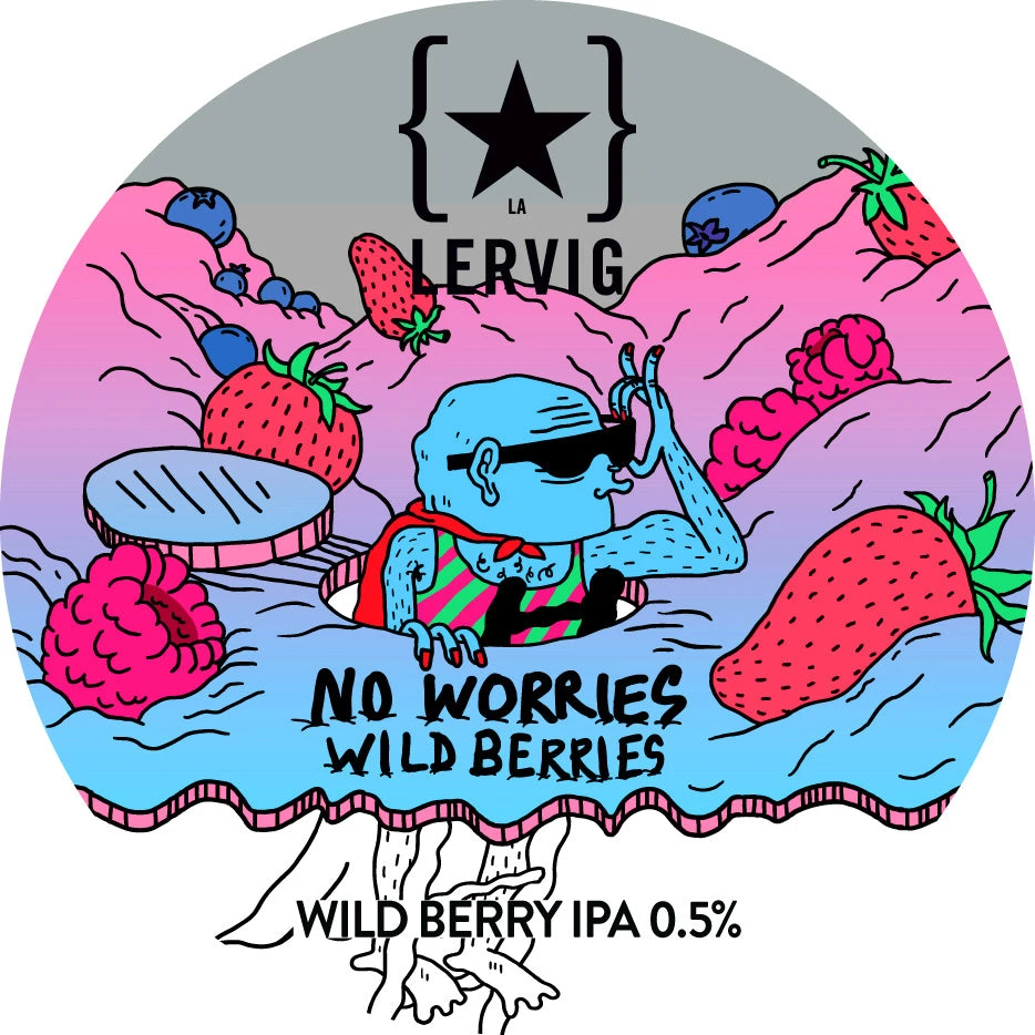 Lervig No Worries Wild Berries - Non Alcoholic Beer 2 Lervig No Worries Wild Berries - Non Alcoholic Beer - Image 2