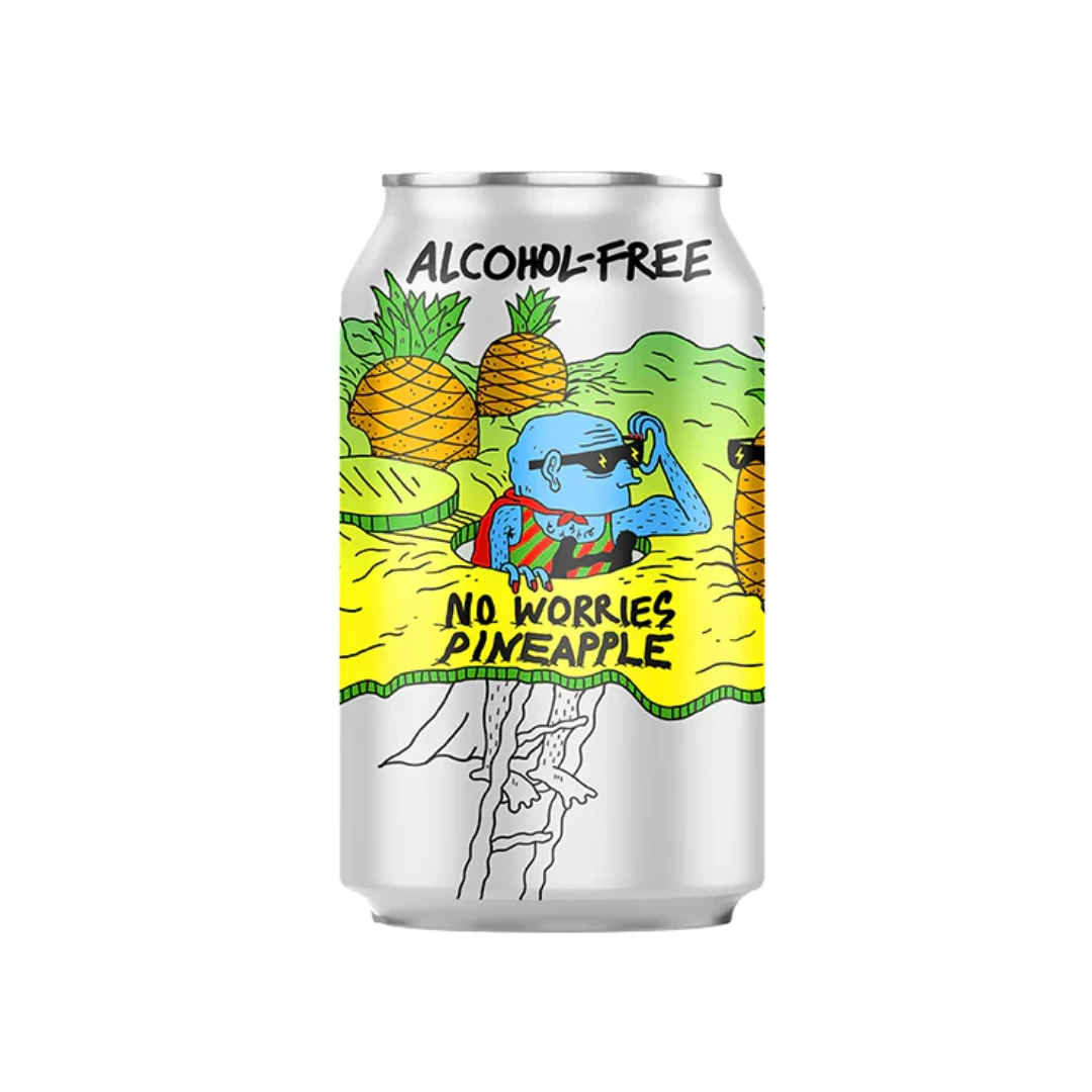 Lervig No Worries Pineapple IPA - Non Alcoholic IPA 1 Lervig No Worries Pineapple IPA - Non Alcoholic IPA