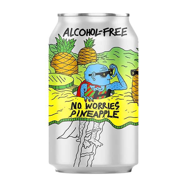 Lervig No Worries Pineapple IPA - Non Alcoholic IPA 2 Lervig No Worries Pineapple IPA - Non Alcoholic IPA - Image 2